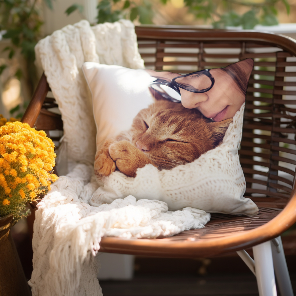 Custom Personalized Pet Photo Throw Pillow
