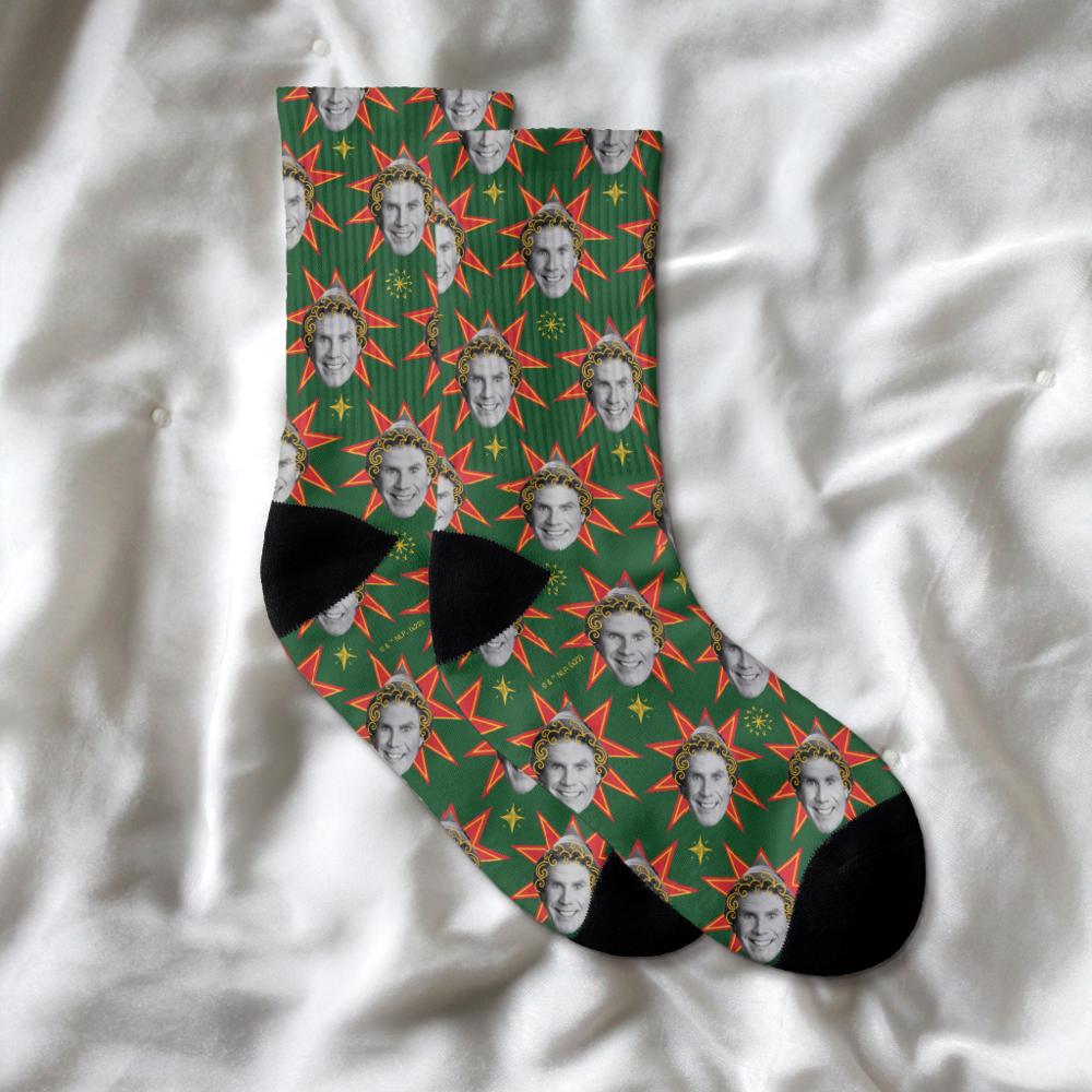 Buddy the Elf Emotions Pattern Socks

