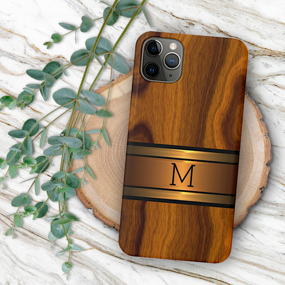 Custom Classic Cool Trendy Wood Grain Pattern iPhone Case
