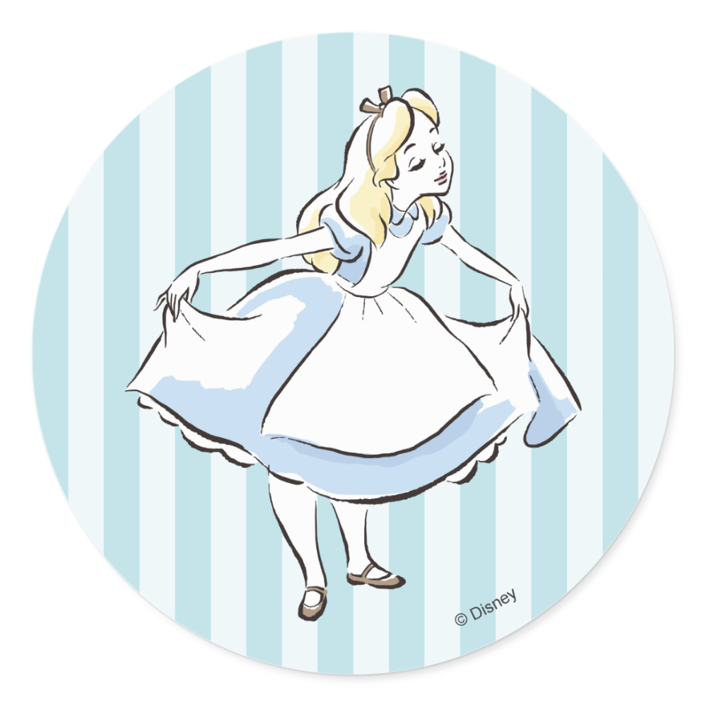 Alice in Wonderland | This Way to Wonderland Classic Round Sticker