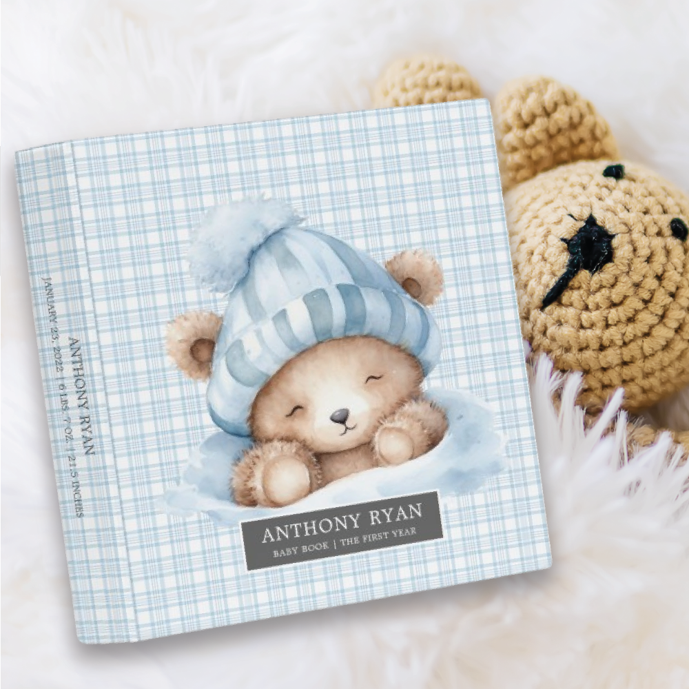 Snuggle Up Bear Baby Photo Album 3 Ring Binder