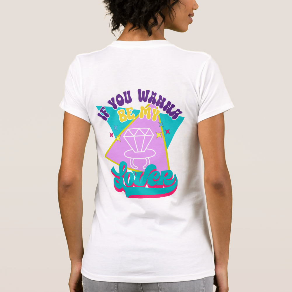 Wanna Be My Lover Funny Retro 90s Bachelorette T-Shirt