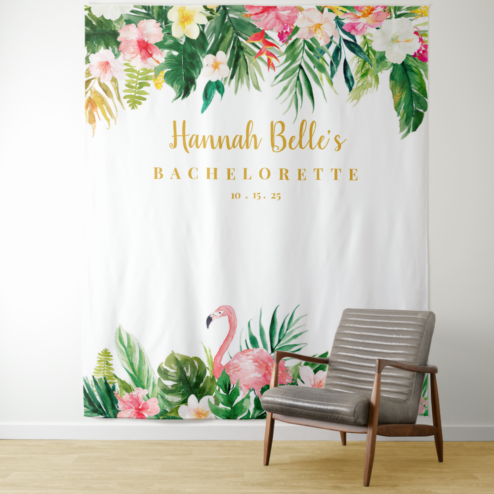 Tropical Bachelorette Backdrop, Photobooth Prop