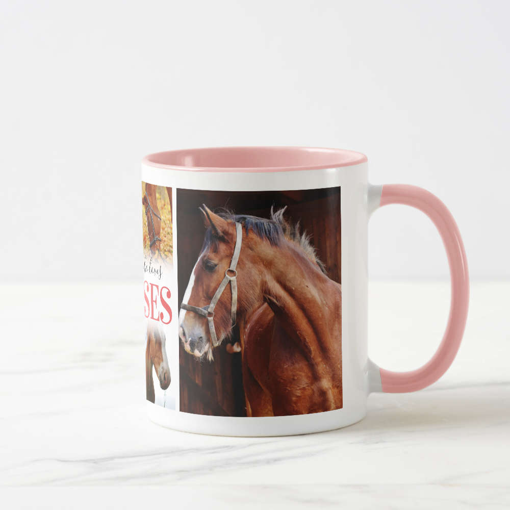 Horse Girl Photo Collage Mug