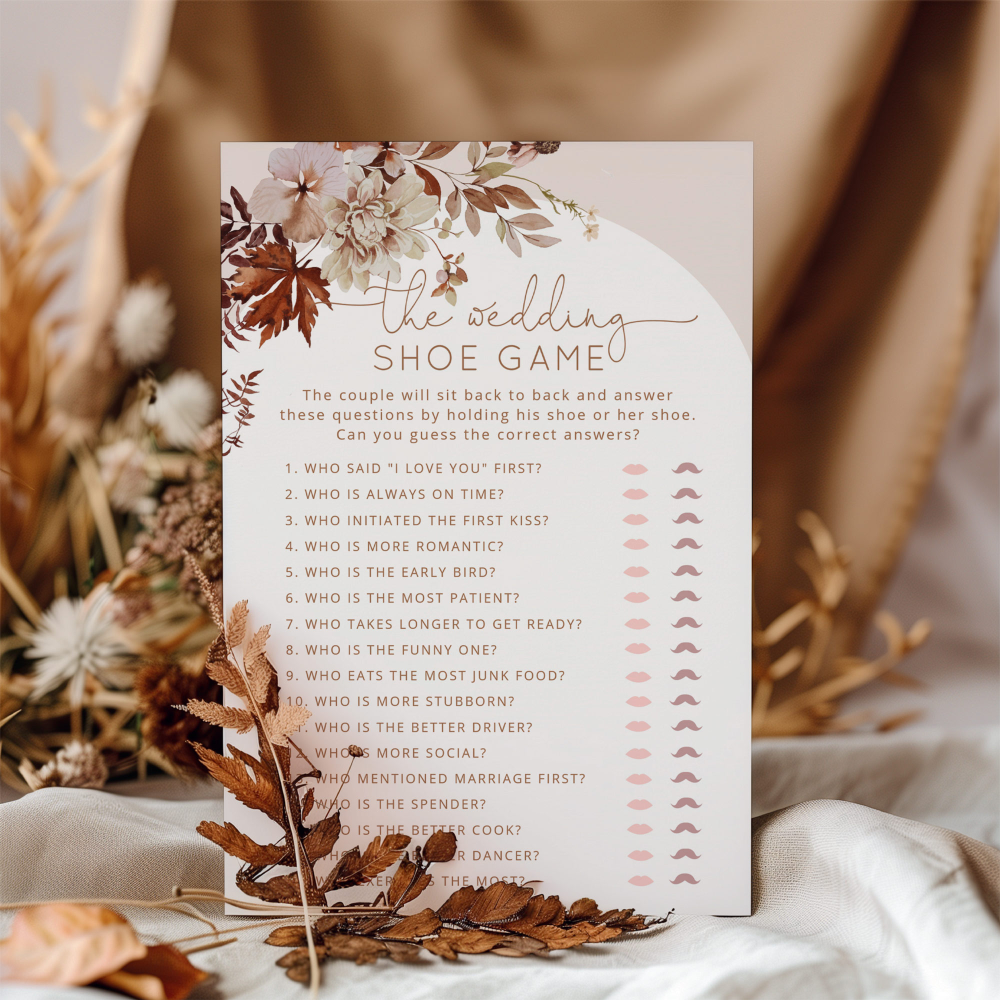 Elegant fall bridal The wedding shoe game
