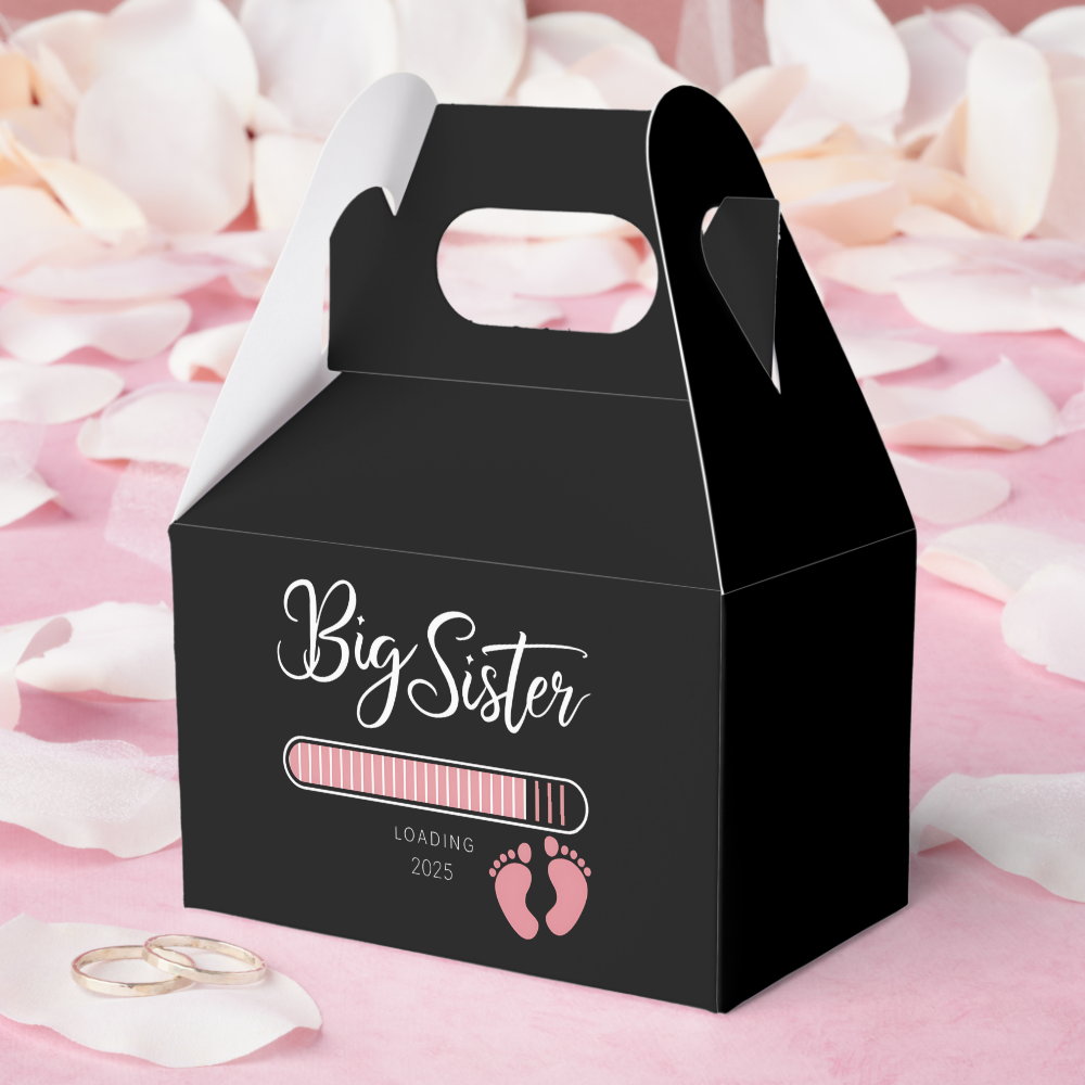 Big Sister 2025 Loading Pregnancy Announcement Favor Boxes