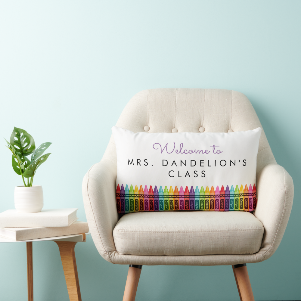 Colorful Dots Elementary School Teacher Lumbar Pillow