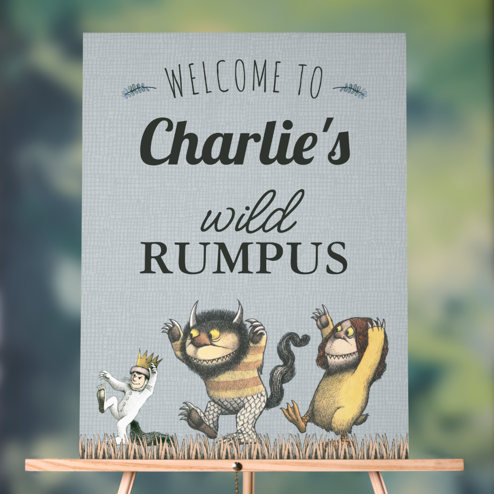 Where the Wild Things Are - Birthday Welcome Acrylic Sign