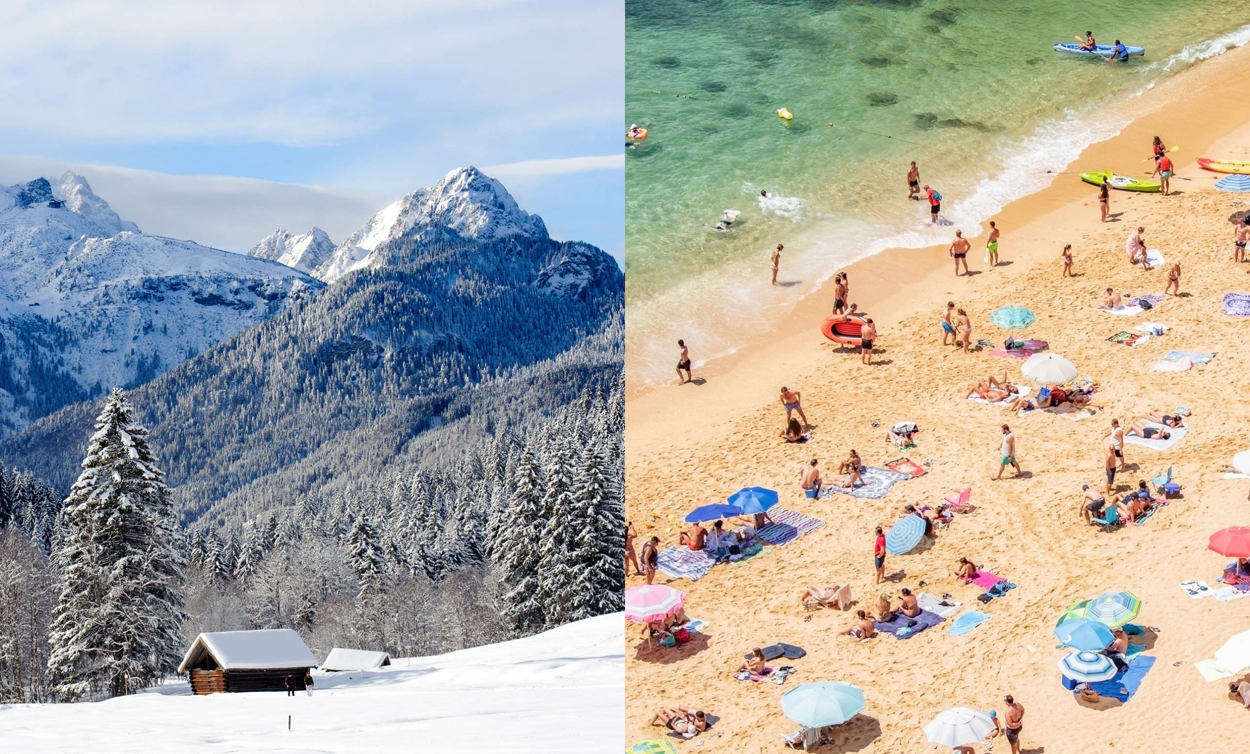 Winter Mountains vs Sun & Beach Destination