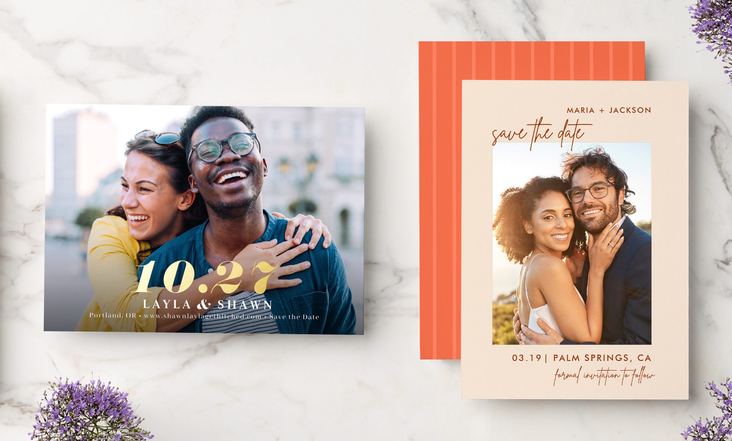 Two Save the Date Cards