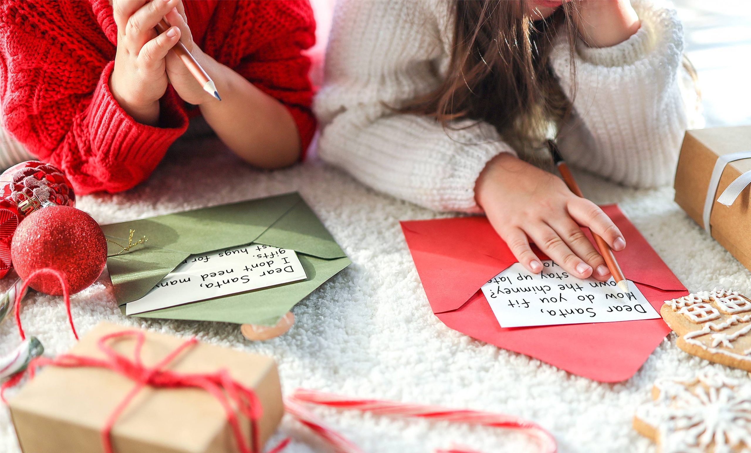 Kids Writing Letters to Santa