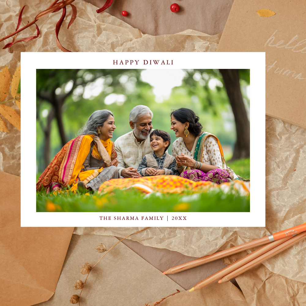 Family Celebrating Diwali