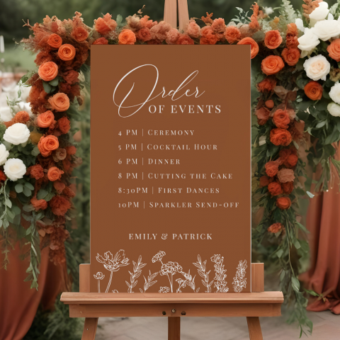 Wedding Order Sign