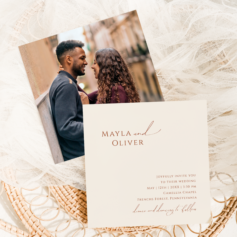 Square Wedding Invite