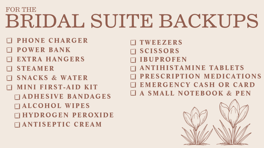 For the Bridal Suite Backups