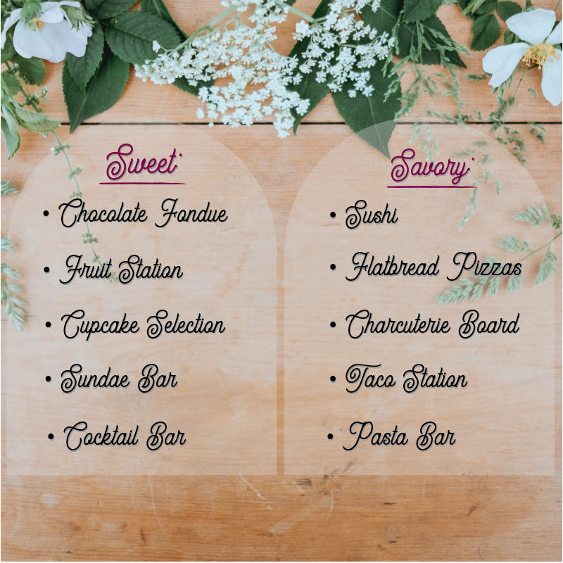 Sweet and Savory Menu