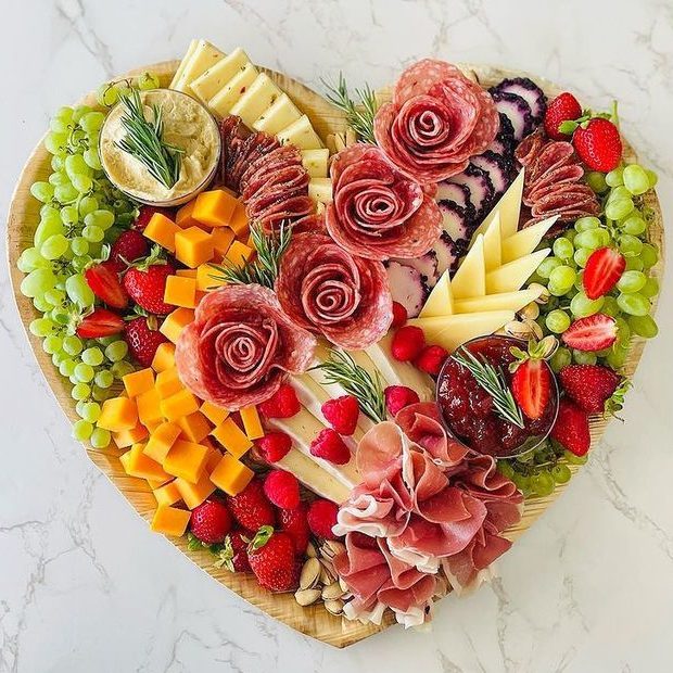Heart-Shaped Charcuterie Board