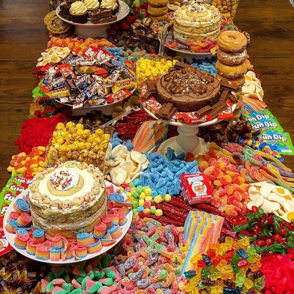 Table Filled With Junk Food