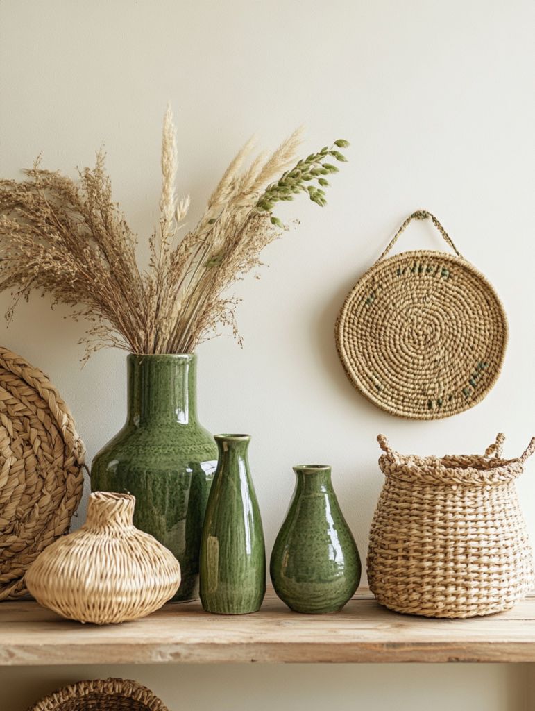 Simple Shelf Palette With Earthy Tones Pin