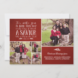 $2.21 per card Christian Christmas Verse Typography Holiday Photo