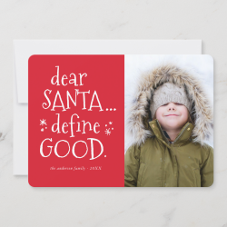 $2.30 per card Dear Santa... Funny Holiday Photo Card