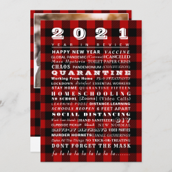 Funny Quarantine Year in Review PHOTO Christmas Holiday Card