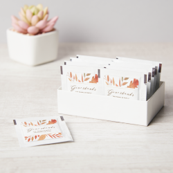 $1.26 per packet Give Thanks Rustic Autumn Leaves Thanksgiving Hand Sanitizer Packet