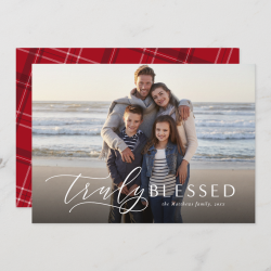 Truly blessed Christmas religious holiday card