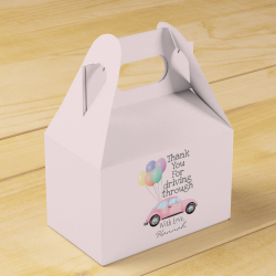 $25.50 per 10 boxes Drive By Baby Shower Parade Pink for Girl Favor Box