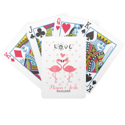 Flamingos in Love Bicycle Playing Cards