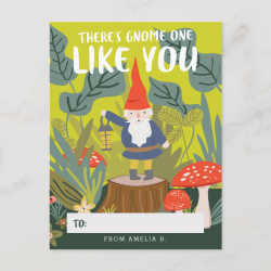 Gnome One Like You Valentine Holiday Postcard