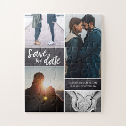 Save the date Photo Engagement Jigsaw Puzzle
