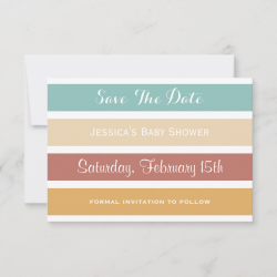 Colorful Pastel Stripes Save the Date