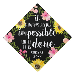 $19.15 per tassel topper Do the Impossible | Custom Class Year Graduation Cap Topper