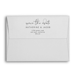 Save The Date Elegant Pre Addressed Envelope