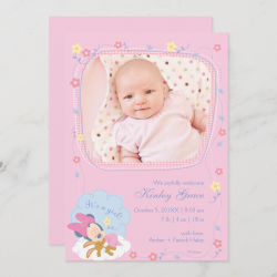 Baby Minnie Mouse Birth Announcement