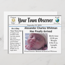 Charming & Unique Baby Birth Announcement