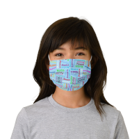 Custom Blue Pink Green Orange Red Purple Names Kids' Cloth Face Mask