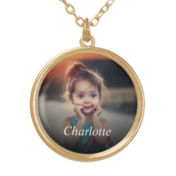 Custom Photo Gold Plated Necklace