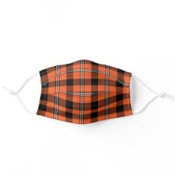 Fall Autumn Tartan Adult Cloth Face Mask