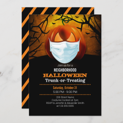 Halloween Invitation Mask