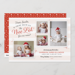 Room on the Nice List Christmas Birth Announcement