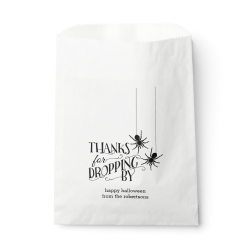 Thanks for Dropping By | Spider Halloween Candy Favor Bag