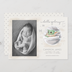 The Child | Watercolor Birth Announcement - Photo