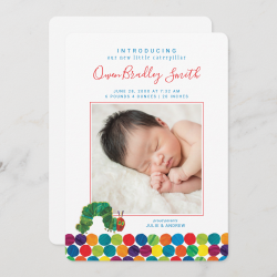 The Very Hungry Caterpillar Birth Announcement
