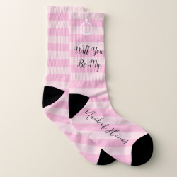 BRIDE Will You Be My Maid Of Honor Party Socks