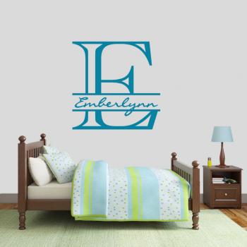 $35.00; Zazzle.com Classic Monogram Letter And Name Large Wall Decal