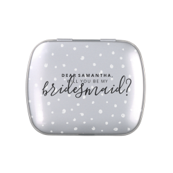 Creative will you be my bridesmaid candy tin