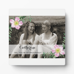 Floral Will You Be My bridesmaid photo frame
