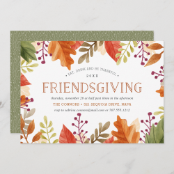 Friendsgiving Feast Thanksgiving Dinner Invitation